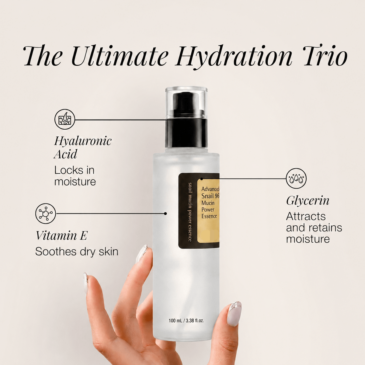 Korean Snail Mucin 96% Facial Essence - KZ Beauty & Wellness