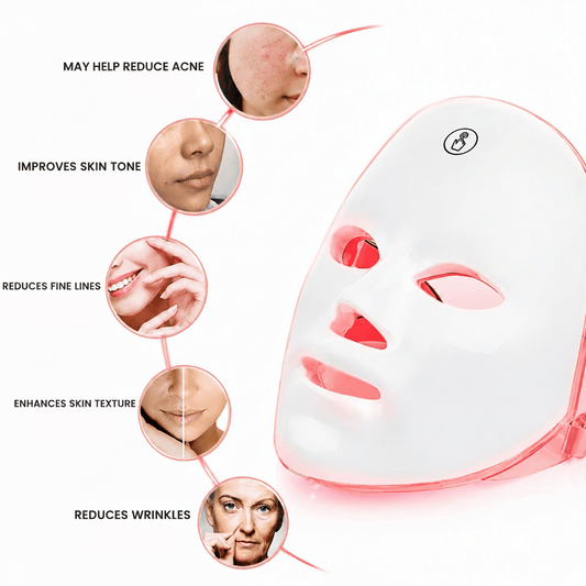 Wireless 7-Color LED Photon Face Mask - Red Light Therapy - KZ Beauty & Wellness