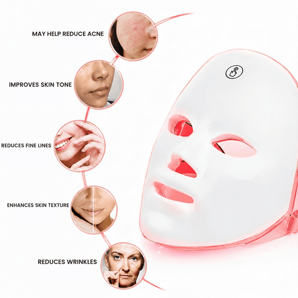 Wireless 7-Color LED Photon Face Mask - Red Light Therapy - KZ Beauty & Wellness