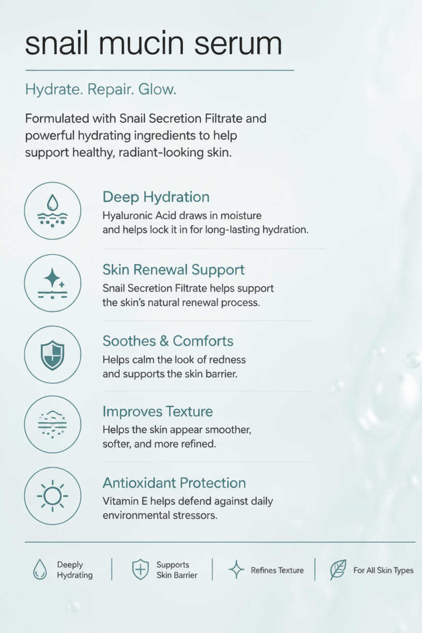 Korean Snail Mucin 96% Facial Essence - KZ Beauty & Wellness