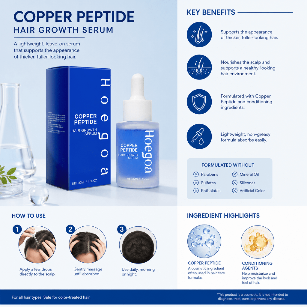 Copper Peptide Hair Growth Serum - KZ Beauty & Wellness