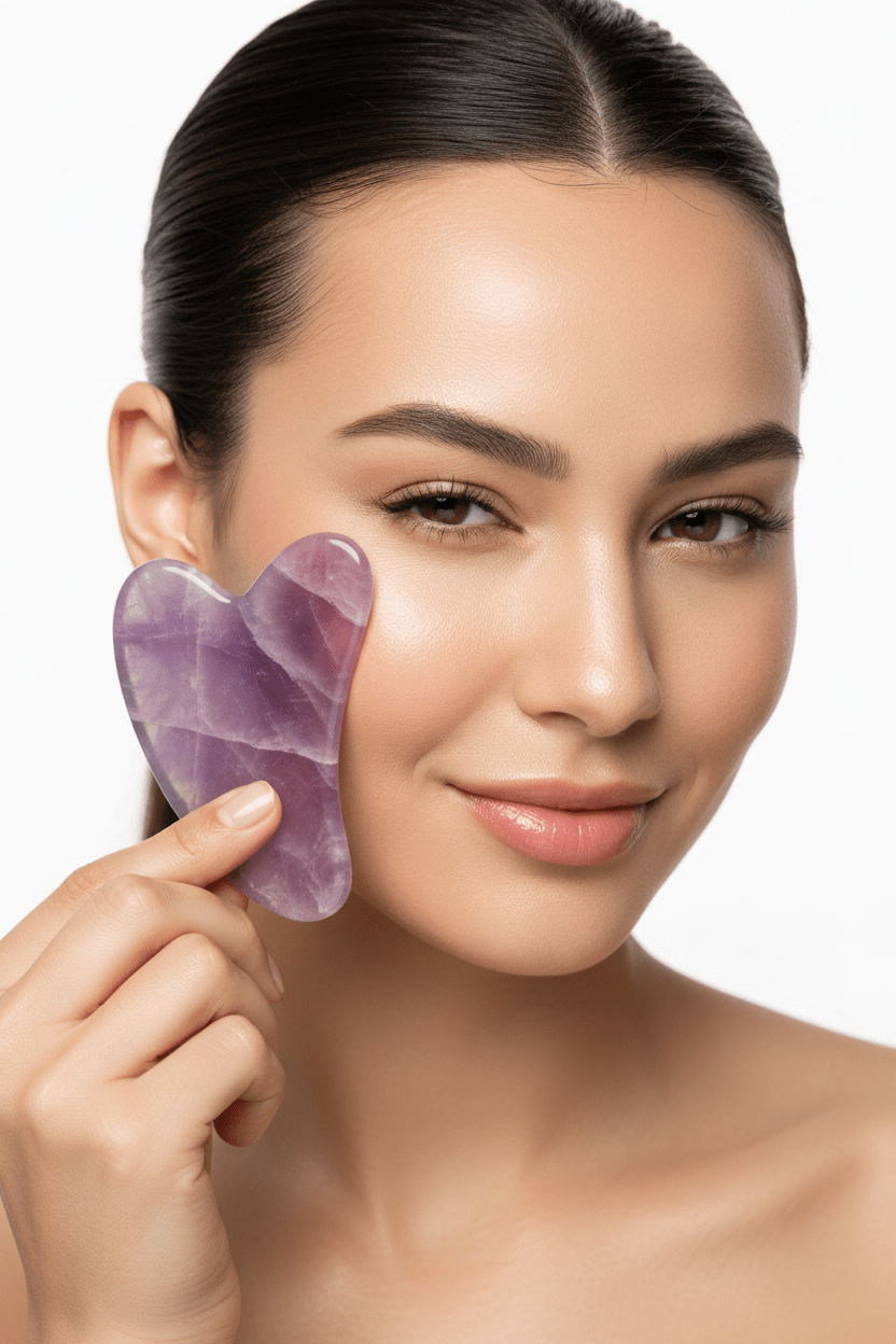 Amethyst Gua Sha Facial Sculpting Tool - KZ Beauty & Wellness