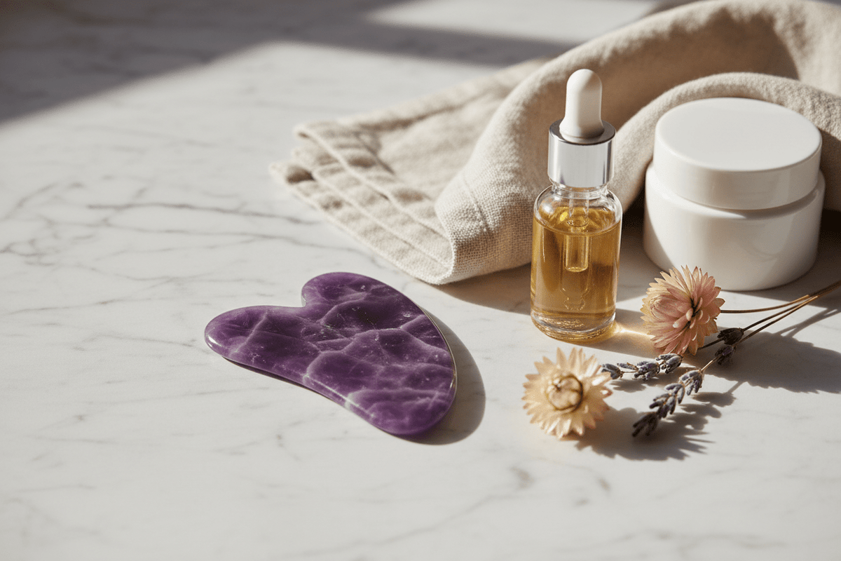 Amethyst Gua Sha Facial Sculpting Tool - KZ Beauty & Wellness